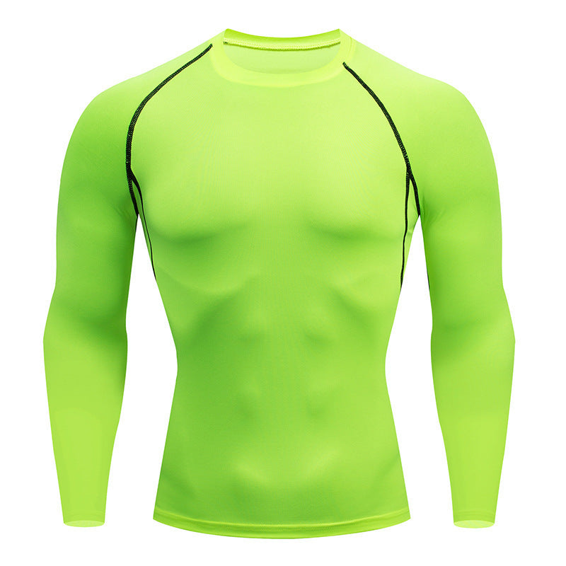 Tight-Fitting Long-Sleeved Fitness Clothes For Men, Stretch Men&