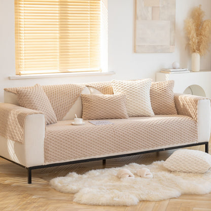 Sofa Winter Plush Thickened Non-slip Sofa Cover