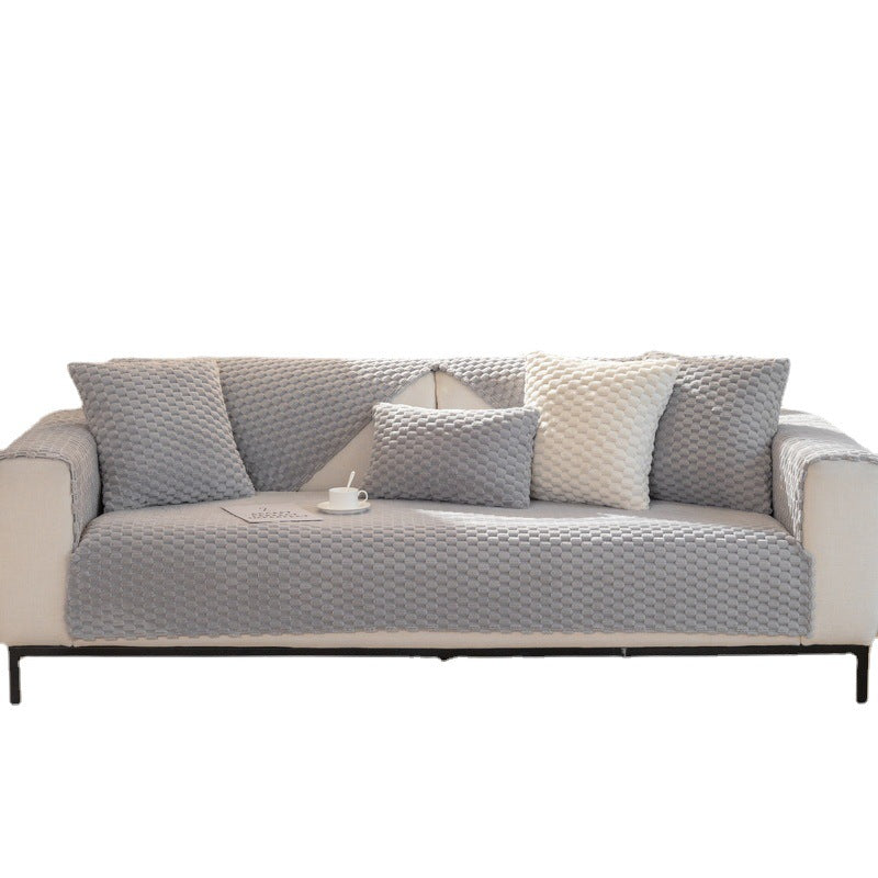 Sofa Winter Plush Thickened Non-slip Sofa Cover