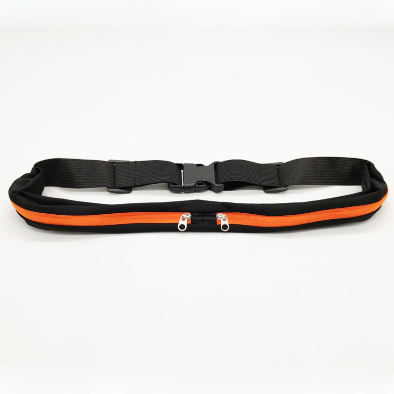 Sports Waist Bag With Double Pocket Slim Zip Running Phone Belt Bags